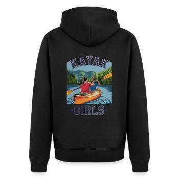 Kayak Girls Nature Adventure pour les sports nautiques - Veste à capuche bio Premium Unisexe - noir - Dos - Nico (187cm)