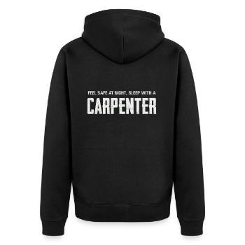 Se sentir en sécurité en dormant avec un menuisier - Veste à capuche bio Premium Unisexe - noir - Dos - Nico (187cm)