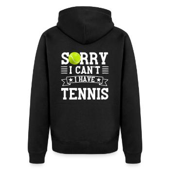 Drôle de joueur de tennis - Veste à capuche bio Premium Unisexe - noir - Dos - Nico (187cm)