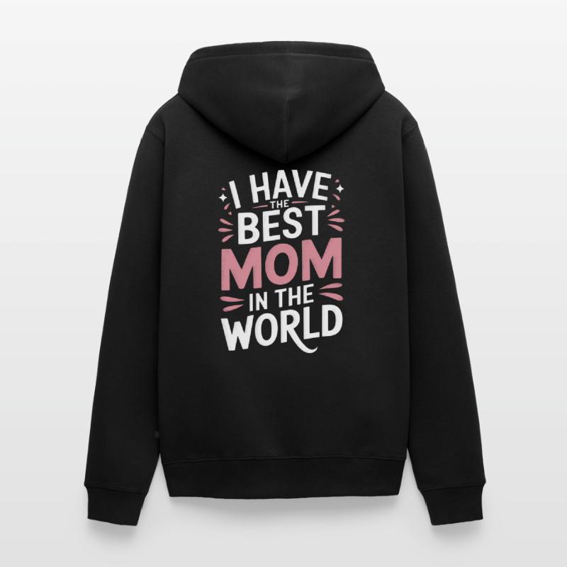 Muttertag Mama Liebe Mutter Mom Spruch Unisex Premium Bio Zip Hoodie