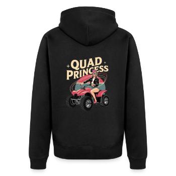 Quad Princess Adventure pour les femmes dans le sport automobile - Veste à capuche bio Premium Unisexe - noir - Dos - Nico (187cm)