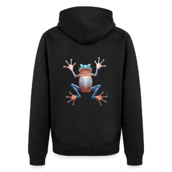 Des œuvres d’art fascinantes sur les grenouilles pour les amoureux de la nature - Veste à capuche bio Premium Unisexe - noir - Dos - Nico (187cm)