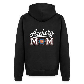Tir à l’arc maman cible flèche - Veste à capuche bio Premium Unisexe - noir - Dos - Nico (187cm)