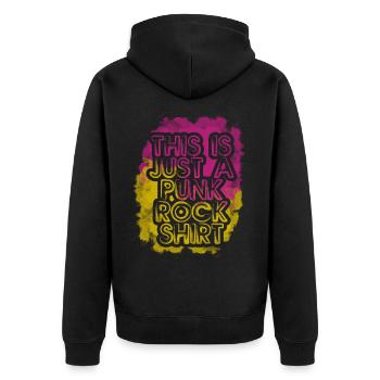 This Is Just A Punk Rock Design Musik Rock - Unisex Premium Bio Zip Hoodie - Schwarz - Hinten - Nico (187cm)