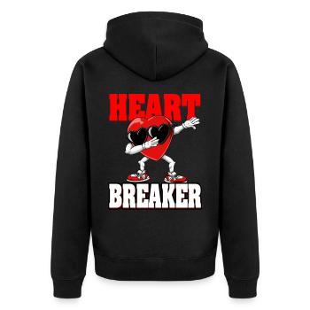 Dabbing Heart Breaker Drôle Messieurs Enfants Garçons - Veste à capuche bio Premium Unisexe - noir - Dos - Nico (187cm)