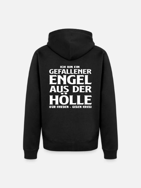 Gefallener Engel aus der Hölle - Unisex Premium Bio Zip Hoodie - Schwarz