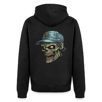 Monster Monster Demon Devil Vampire Guhl Zombie - Unisex Premium Organic Zip Hoodie - black - Back - Nico (187cm)