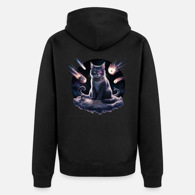 Kitku le clairvoyant - Veste à capuche bio Premium Unisexe - noir