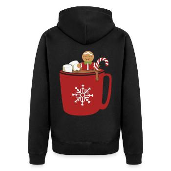 Cadeaux de Noël Noël - Veste à capuche bio Premium Unisexe - noir - Dos - Nico (187cm)