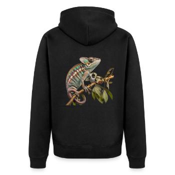 Pouvoir caméléon - Veste à capuche bio Premium Unisexe - noir - Dos - Nico (187cm)