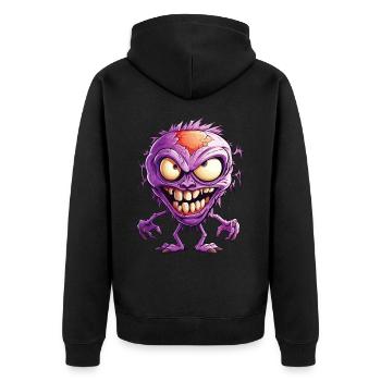 Halloween Monster Zombie Effrayant Costume d’horreur - Veste à capuche bio Premium Unisexe - noir - Dos - Nico (187cm)