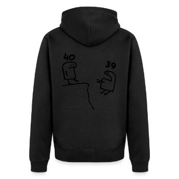40 Years - 40th Birthday Fun 40 Year Gift - Unisex Premium Organic Zip Hoodie - black - Back - Nico (187cm)