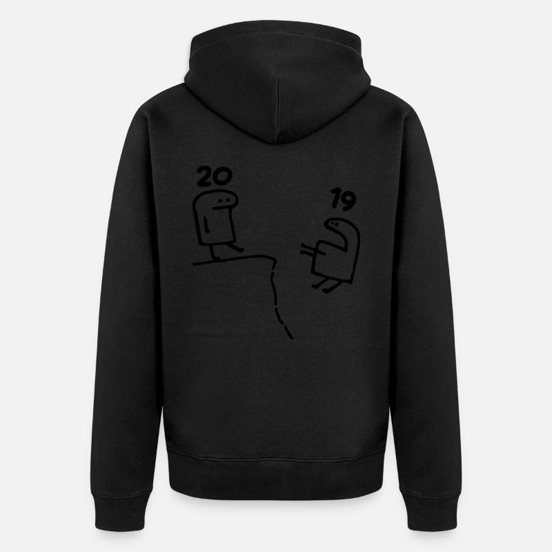 20 ans - Cadeau 20e Anniversaire Amusant 20 ans - Veste à capuche bio Premium Unisexe - noir