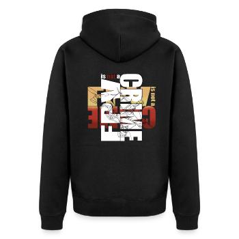 FPV is not a Crime - Unisex Premium Organic Zip Hoodie - black - Back - Nico (187cm)