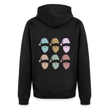 Retro Advent Elfes Vintage Père Noël - Veste à capuche bio Premium Unisexe - noir - Dos - Nico (187cm)
