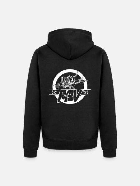 Drone - Unisex Premium Organic Zip Hoodie - black