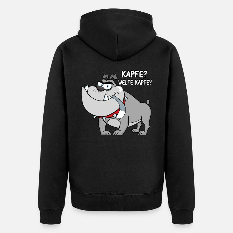 Kapfe? Welfe Kapfe? - Unisex Premium Bio Zip Hoodie - Schwarz