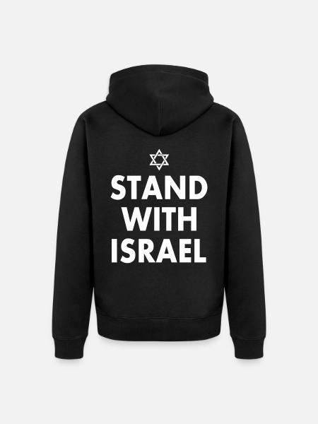 Stand with israel - Veste à capuche bio Premium Unisexe - noir