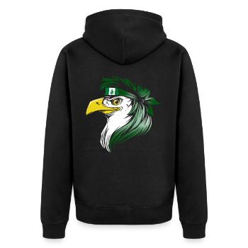 Île Norfolk - Veste à capuche bio Premium Unisexe - noir - Dos - Nico (187cm)