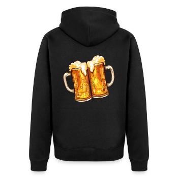 Chopes à bière Chopes à bière Verres à bière Bière Boire de l’alcool - Veste à capuche bio Premium Unisexe - noir - Dos - Nico (187cm)