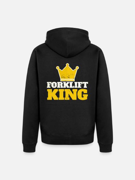 Forklift Kin - Unisex Premium Bio Zip Hoodie - Schwarz