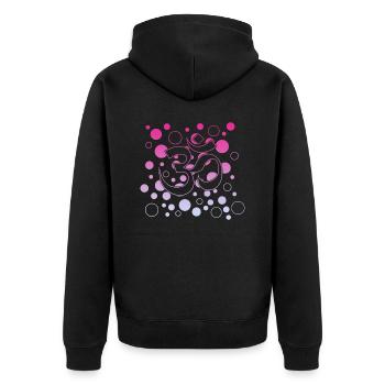 Yoga - Unisex Premium Bio Zip Hoodie - Schwarz - Hinten - Nico (187cm)