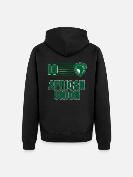 African Union Football Team - Unisex Premium Organic Zip Hoodie - black
