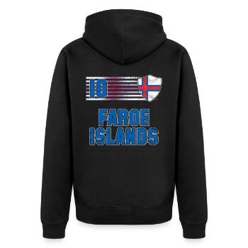 Équipe des îles Féroé de football - Veste à capuche bio Premium Unisexe - noir - Dos - Nico (187cm)