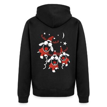 Noël des rennes - Veste à capuche bio Premium Unisexe - noir - Dos - Nico (187cm)