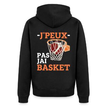 Drôle Cadeau Basketball L'Amour Du Basket-Ball - Veste à capuche bio Premium Unisexe - noir - Dos - Nico (187cm)