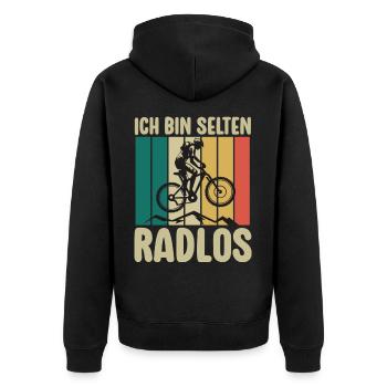 Rarement vélo sans roues vélo de montagne vélo de route vélo - Veste à capuche bio Premium Unisexe - noir - Dos - Nico (187cm)