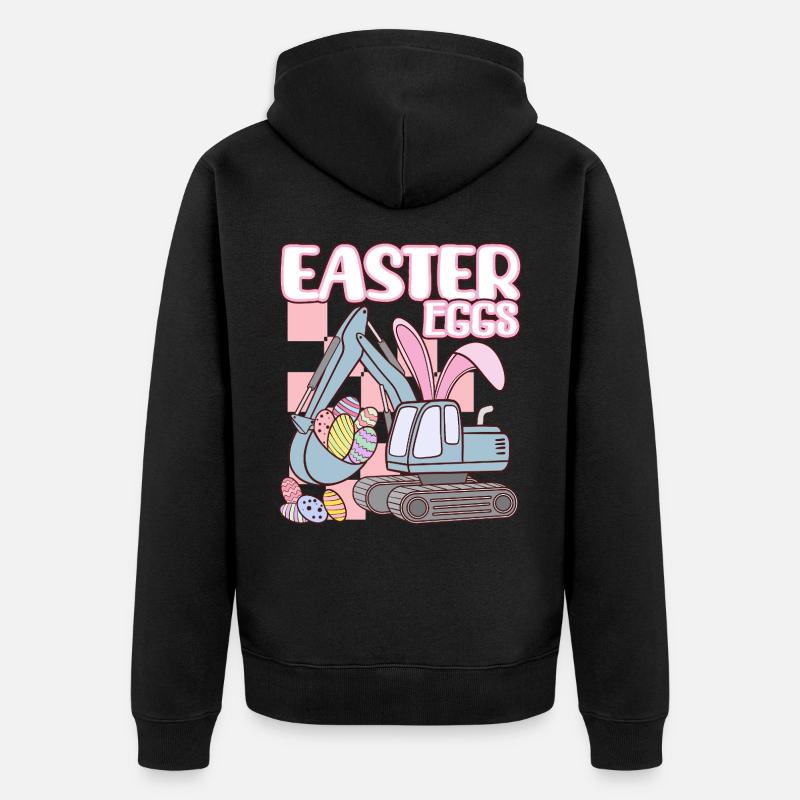 Oeufs de Pâques - Veste à capuche bio Premium Unisexe - noir