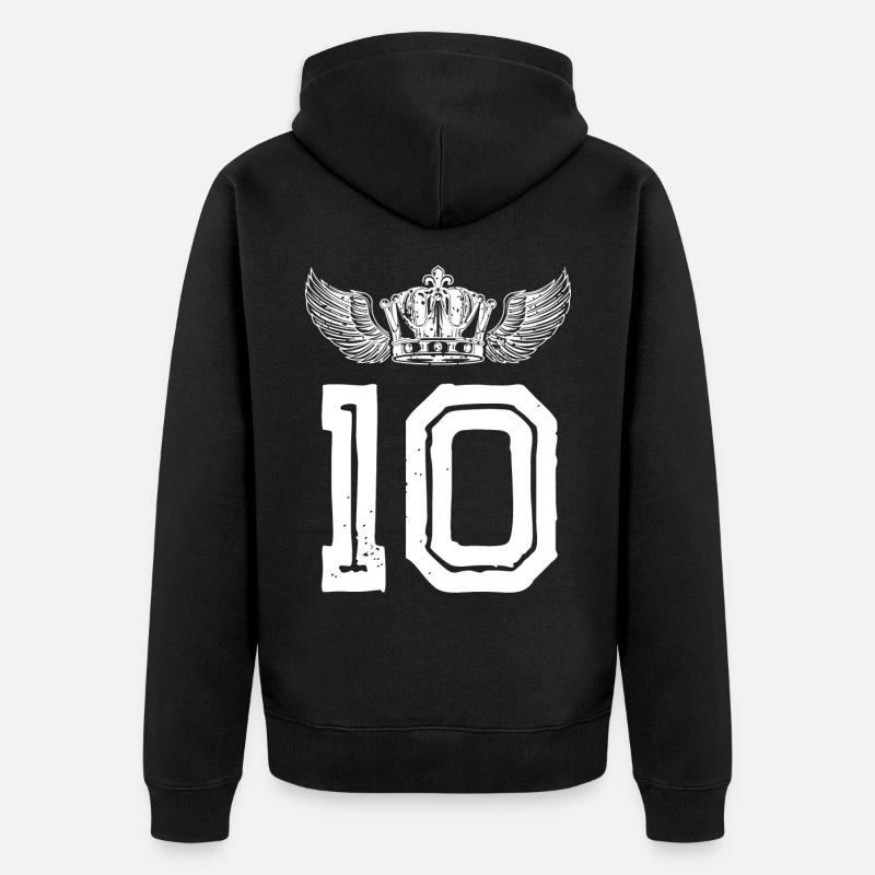 Couronne de 10 chiffres - Veste à capuche bio Premium Unisexe - noir