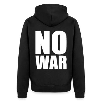 No war - Veste à capuche bio Premium Unisexe - noir - Dos - Nico (187cm)