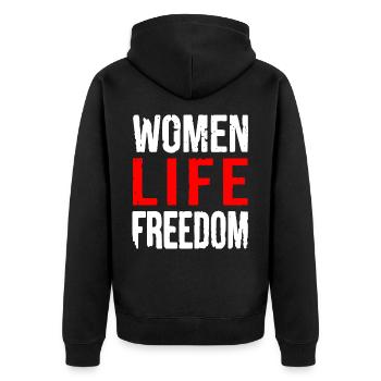 Women life freedom - Veste à capuche bio Premium Unisexe - noir - Dos - Nico (187cm)