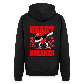 Dabbing Heart Breaker Drôle Messieurs Enfants Garçons - Veste à capuche bio Premium Unisexe - noir - Dos - Nico (187cm)