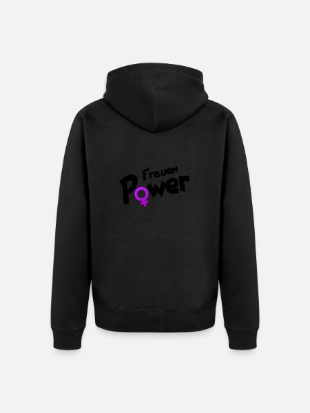 Women's Power - Unisex Premium Organic Zip Hoodie - black