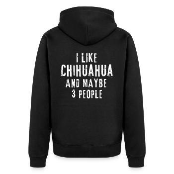 Chihuahua - Veste à capuche bio Premium Unisexe - noir - Dos - Nico (187cm)
