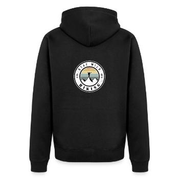 Restez sauvage - randonnée - Veste à capuche bio Premium Unisexe - noir - Dos - Nico (187cm)