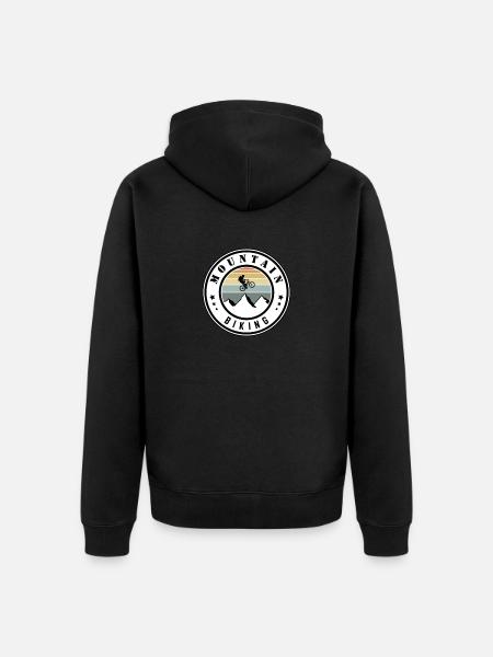 Mountainbiking - Unisex Premium Bio Zip Hoodie - Schwarz