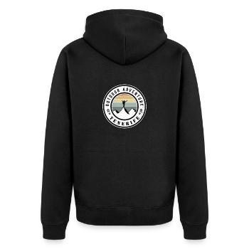 Outdoor Adventure Tenerife - Unisex Premium Organic Zip Hoodie - black - Back - Nico (187cm)