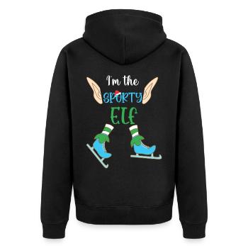 Christmas Santa Claus Gifts - Unisex Premium Organic Zip Hoodie - black - Back - Nico (187cm)