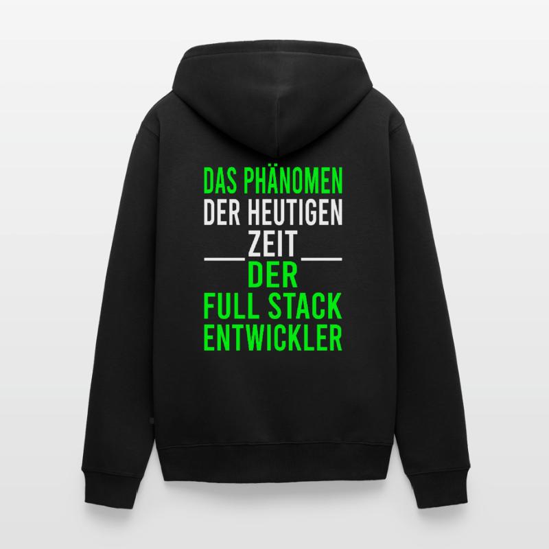 Informatik Programmierer Full Stack Entwickler Unisex Premium Bio Zip Hoodie