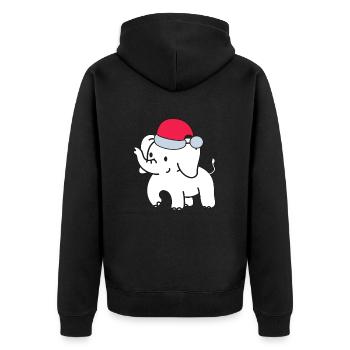 White Elephant Gift Office Christmas Coworkers - Unisex Premium Organic Zip Hoodie - black - Back - Nico (187cm)