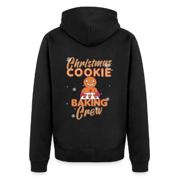 Christmas Baking Cookies Cookie Cookie Merry - Unisex Premium Organic Zip Hoodie - black - Back - Nico (187cm)