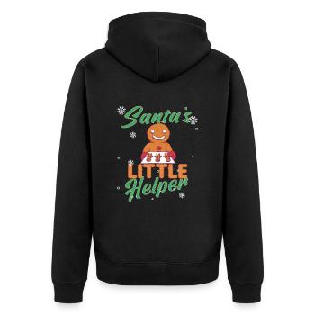 Christmas Baking Cookies Cookie Cookie Merry - Unisex Premium Organic Zip Hoodie - black - Back - Nico (187cm)