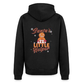 Christmas Baking Cookies Cookie Cookie Merry - Unisex Premium Organic Zip Hoodie - black - Back - Nico (187cm)