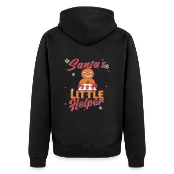 Christmas Baking Cookies Cookie Cookie Merry - Unisex Premium Organic Zip Hoodie - black - Back - Nico (187cm)