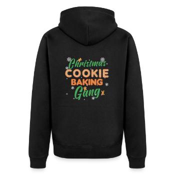 Christmas Baking Cookies Cookie Cookie Merry - Unisex Premium Organic Zip Hoodie - black - Back - Nico (187cm)