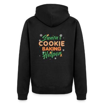 Christmas Baking Cookies Cookie Cookie Merry - Unisex Premium Organic Zip Hoodie - black - Back - Nico (187cm)